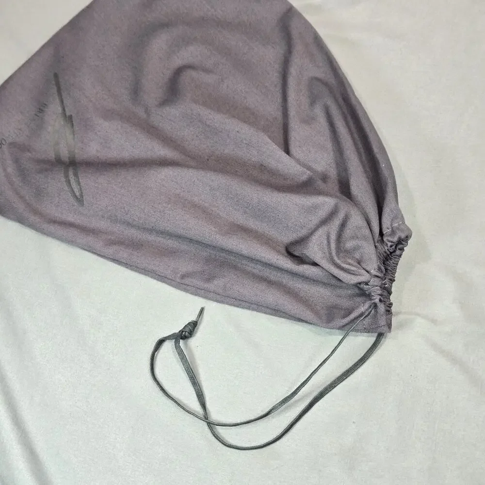 Brian Atwood Dust Bag Gray Mauve Cotton Drawstring Pouch 16x14